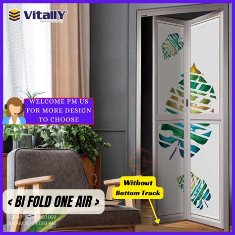 Vitally Bi Fold One Air Pintu Lipat Bifold Toilet Door Aluminium Door