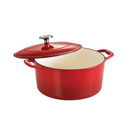 Tramontina Gourmet Enameled Cast Iron Covered Round Dutch Oven Gradated Red