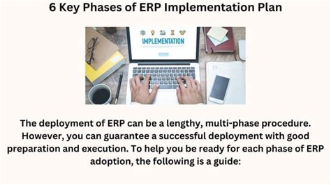 6 Key Phases Of ERP Implementation Plan Pdf