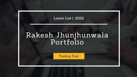 Rakesh Jhunjhunwala Latest Portfolio - Trading Fuel