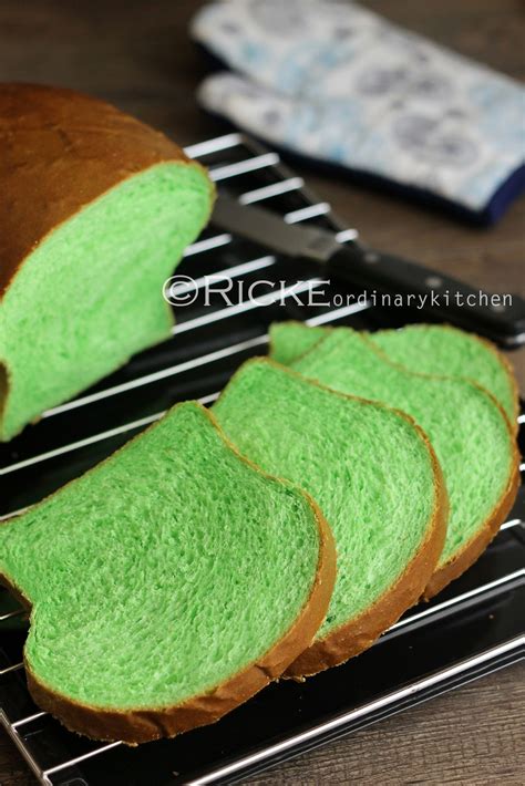 Just My Ordinary Kitchen Roti Tawar Pandan Pandan Loaf Bread