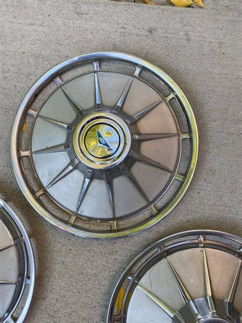 1961 Chevy Corvair Set Of Four Hubcaps Etsy