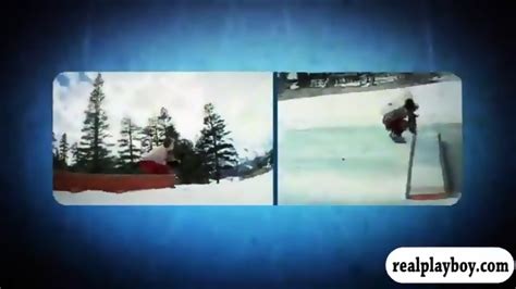 Badass Babes Snow Boarding While Naked Showing Their Boobies