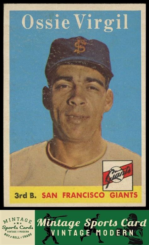 Topps Ossie Virgil San Francisco Giants Vg Vg Ebay