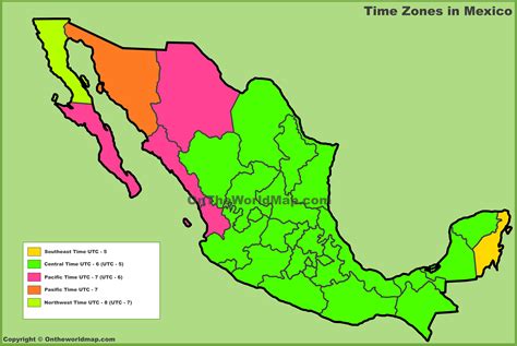 Mexico Time Zones Map – Get Map Update