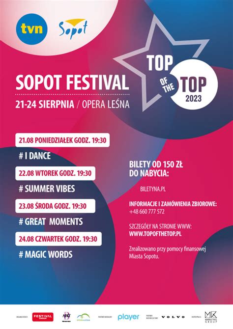 Top of The Top Sopot Festival 2023 z gwiazdami Eurowizji Kto wystąpi