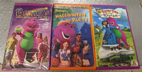 3 Barney Vhs Lot Clamshell Tested Halloween Grelly Usa