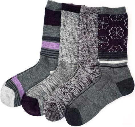 Kirkland Signature Ladies Trail Socks Extra Fine Merino Wool Pack Of 4