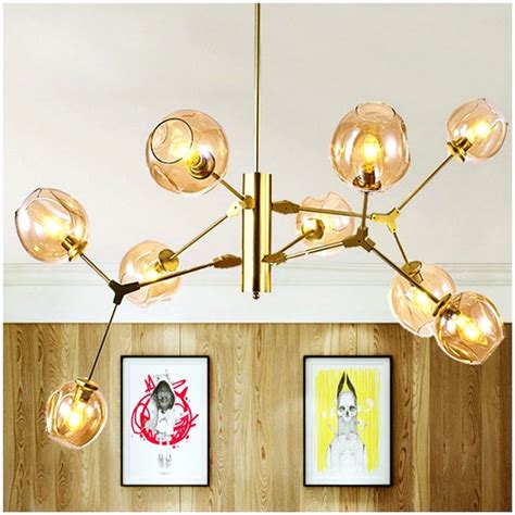 Jual Lampu Hias Gantung Premium POST MODERN GOLD Cabang 9 Design Modern