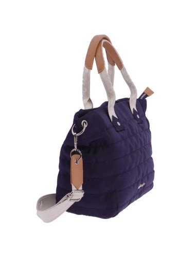 Bolso Doble Asa Bandolera Acolchado Fun Basics Azul Marino