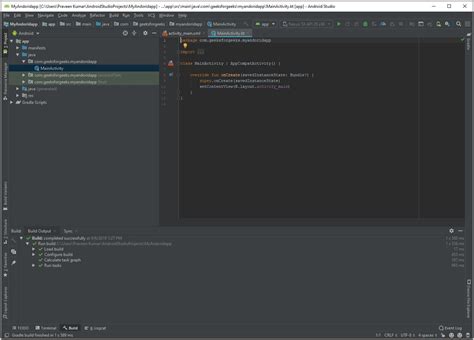 How To Create Project In Android Studio Using Kotlin Geeksforgeeks