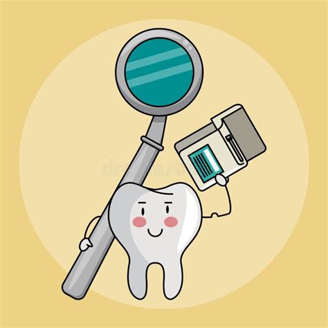 Desenhos Animados Dos Cuidados Dentários Ilustração do Vetor