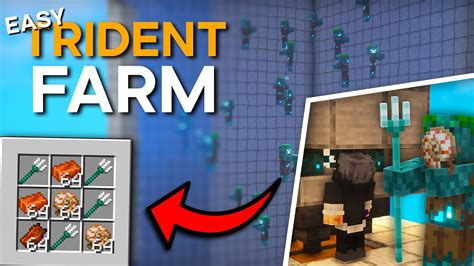 Minecraft The Easiest Trident Farm Insane Loots Youtube