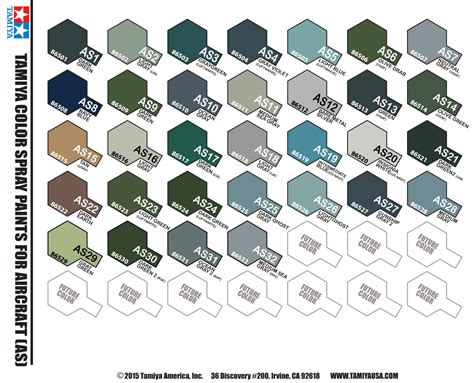 Tamiya Paint Code Chart