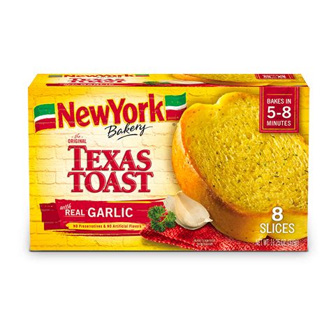 New York Bakery The Original Texas Toast With Real Garlic 8 Ct Box