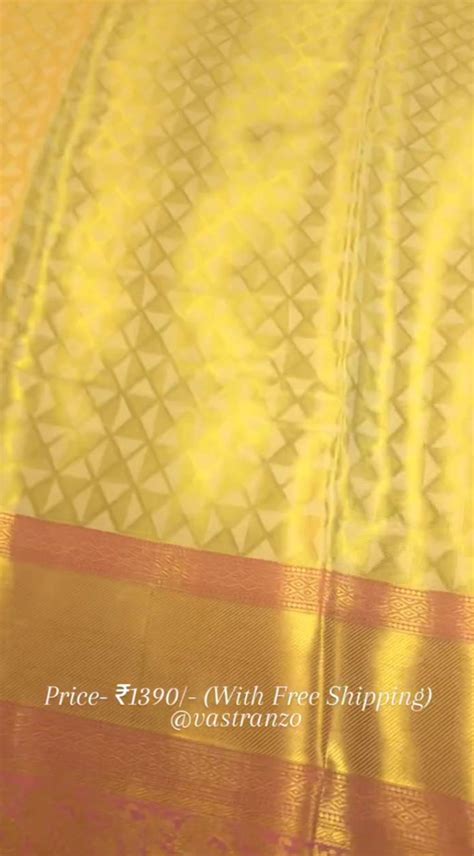 Soft Kanjiviram Pure Gold Zari Weaving Sarees With Inch Weaving