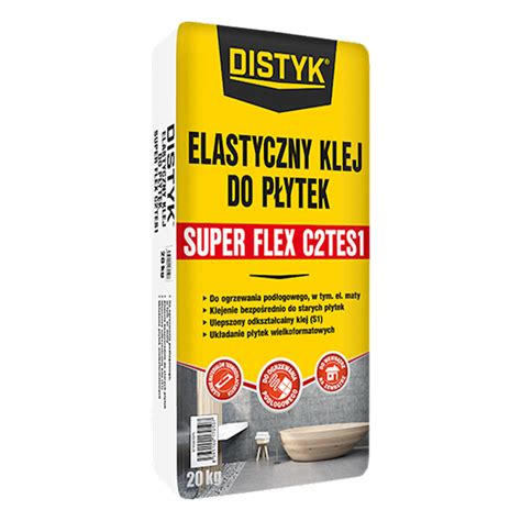 KLEJ DO PŁYTEK SUPER FLEX C2TE 20kg DISTYK