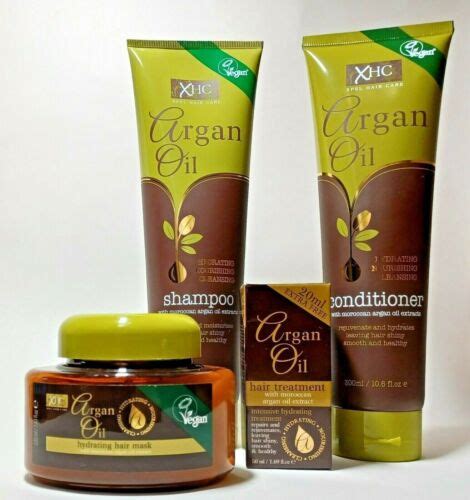 4 Pack Xhc Argan Oil Hydrating Shampoo Conditioner Hair Mask Oil Set T Care Ebay