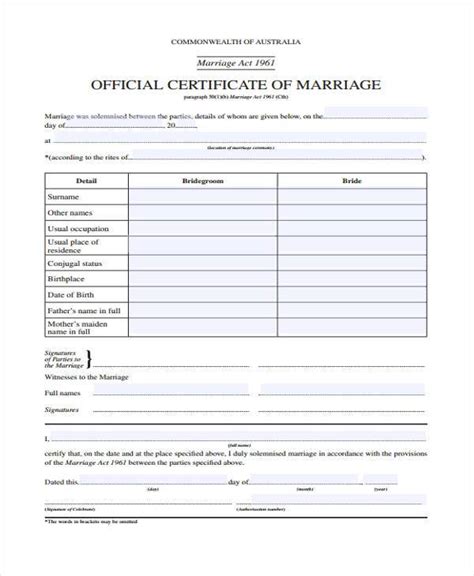 FREE 8 Sample Marriage Contract Forms In PDF MS Word