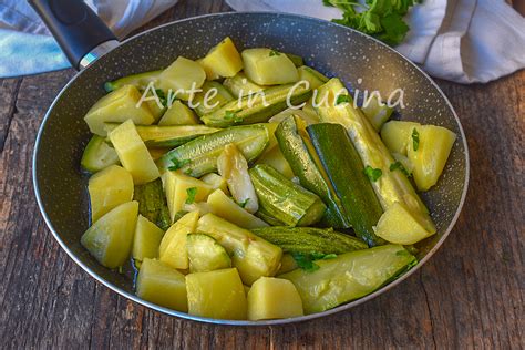 ZUCCHINE E PATATE Con CIPOLLA In Padella CONTORNO LEGGERO