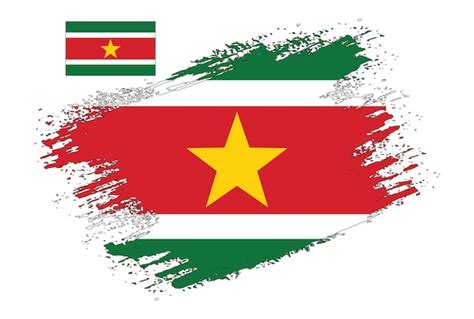 Premium Vector Brush Design Suriname Flag Vector