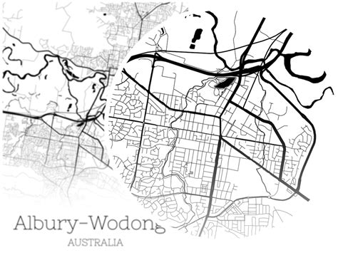 Albury Wodonga Map Instant Download Albury Wodonga Australia Etsy