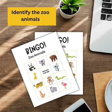 Zoo Animals Bingo Printable Game Download Bingo Cards Kids Fun Bingo ...