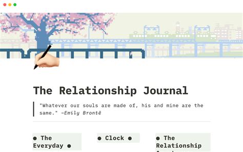 Notion Template Gallery The Relationship Journal