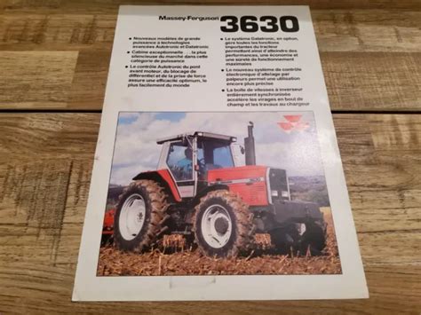 Prospectus Catalogue Brochure Tracteur Massey Ferguson Mf Eur