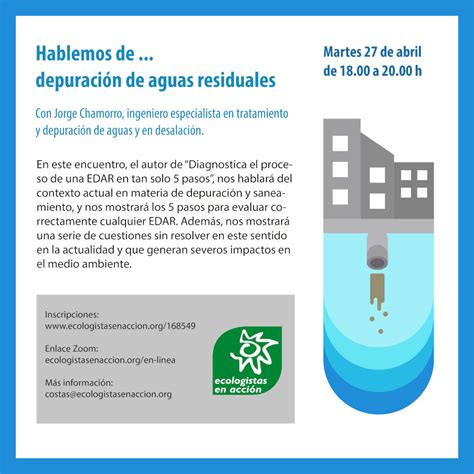 Charla En L Nea Depuraci N De Aguas Residuales Ecologistas En Acci N