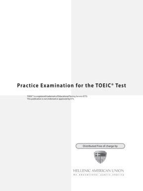 Toeic Test Pdf Fill Online Printable Fillable Blank PdfFiller