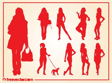 Girls Silhouettes Vectors Vector Art And Graphics