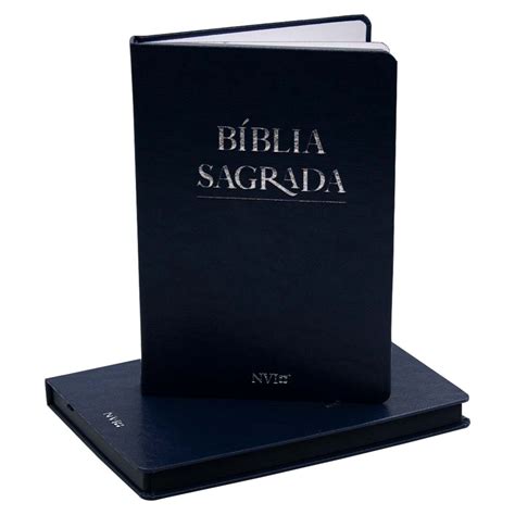 Bíblia Sagrada Nvi Slim Semi Luxo Capa Dura Azul Manah Books