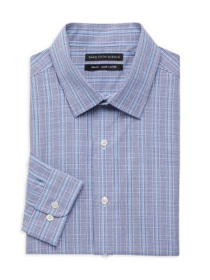 Saks Fifth Avenue Trim Fit Plaid Dress Shirt On SALE Saks OFF 5TH