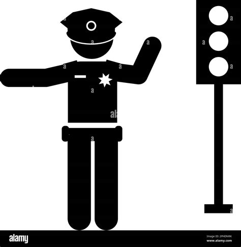 Police Arrest Criminals Policeman Icon Simple Illustration Of