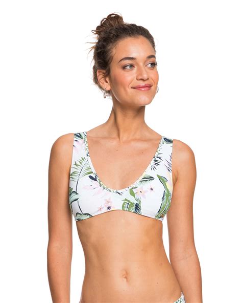 Roxy Roxy Bloom Separate Elongated Tri Bikini To Bright White Praslin