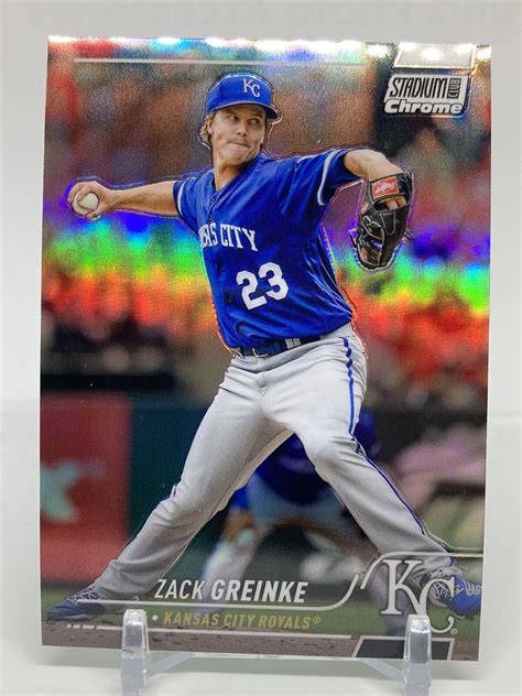 Topps Stadium Club Chrome Refractor Zack Greinke Kansas City