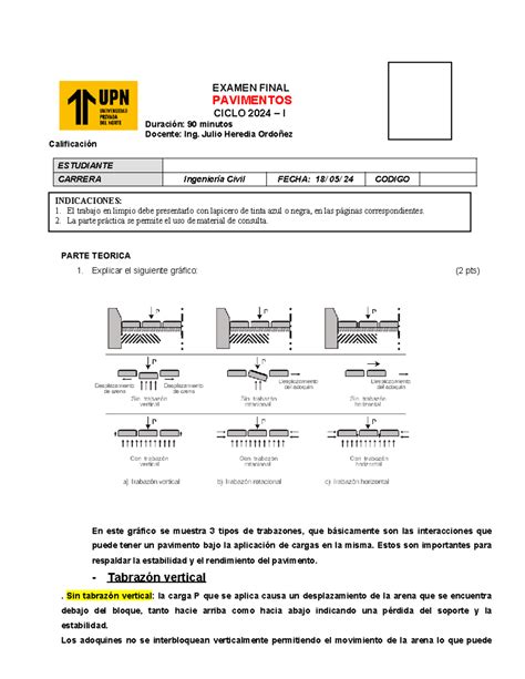 Cargar Examen Final De Pavimentos N Intento