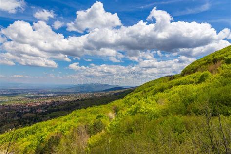 Vitosha Massif Hills Sunny Day Spring Season Bulgaria Stock Image