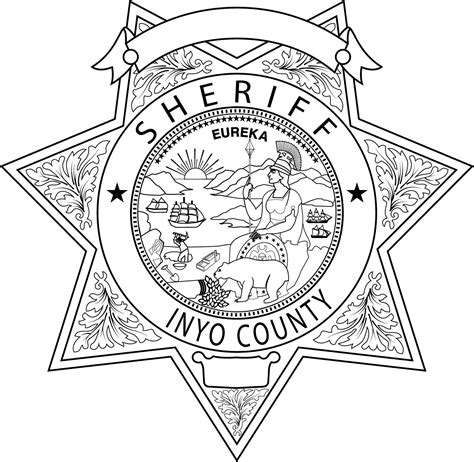 CALIFORNIA SHERIFF BADGE INYO COUNTY VECTOR FILE Black whit - Inspire ...