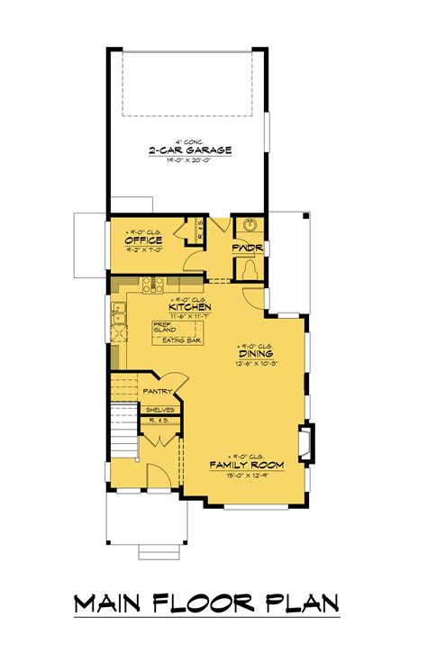 Contemporary Style House Plan 3 Beds 25 Baths 1621 Sqft Plan 1066