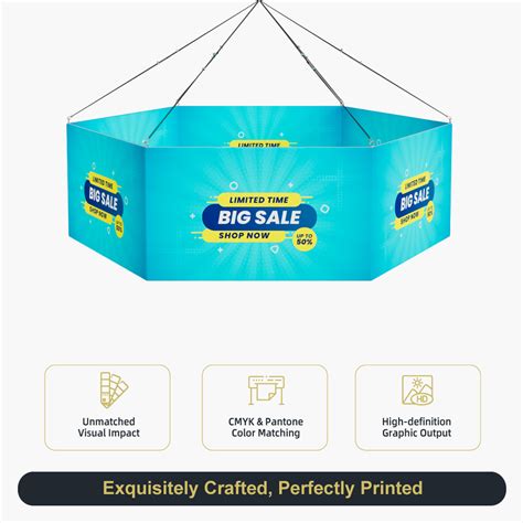 directional hanging signs custom venue ceiling displays
