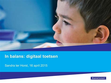 In Balans Digitaal Toetsen PPT