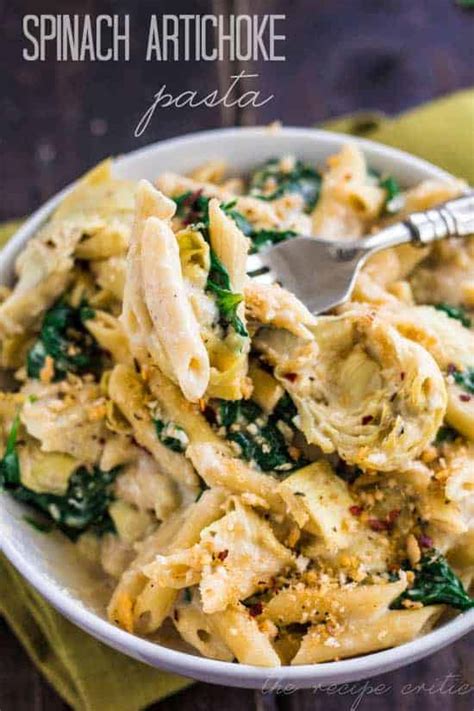 Spinach Artichoke Pasta The Recipe Critic