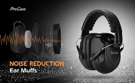 Procase Noise Reduction Safety Ear Muffs Hearing Protection Earmuffs