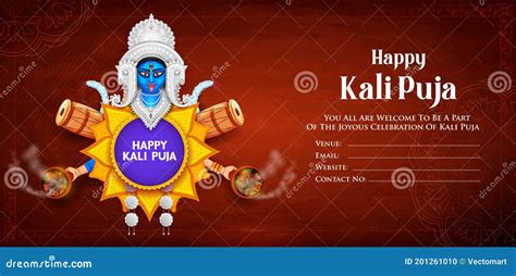 Goddess Kali Maa On Diwali Kali Pooja Background Of India Festival