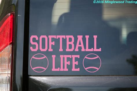 Softball Life Vinyl Decal Sticker Fastpitch Slow Pitch Etsy