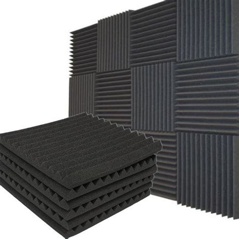 "12 Pack Acoustic Panels, Soundproofing Foam Wedges, Noise Reduction, 12"" X 12"" X 1" - Walmart.com