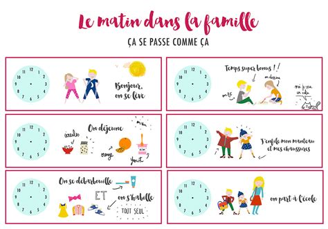 La Routine Du Matin Free Printable Minireyve