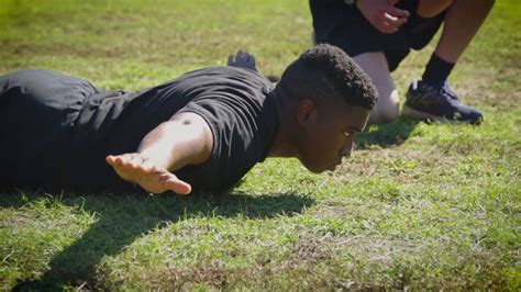 Third Event Of The Army Combat Fitness Test ACFT Hand Release Push